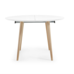 Eettafel Uitschuifbaar Rond – 120/200, Kave Home, Oqui, Wit